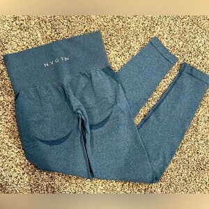 NVGTN Slate Blue Contour Seamless Leggings XS